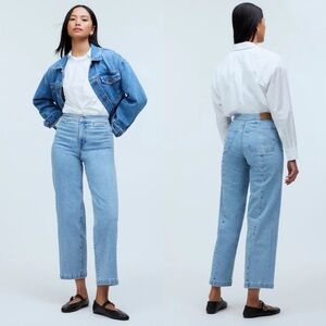 Madewell The Emmett Wide-Leg Crop Jeans: Welt Pocket Edition in Kieran Wash